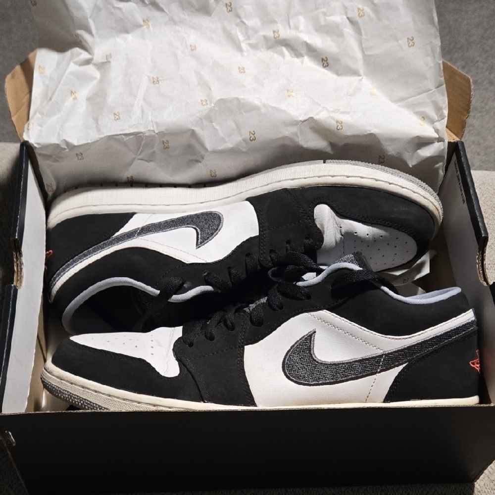 Jordan 1 Flight 3 Wolf Grey / Black and White Men's Sneakers